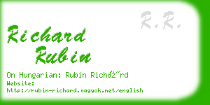 richard rubin business card